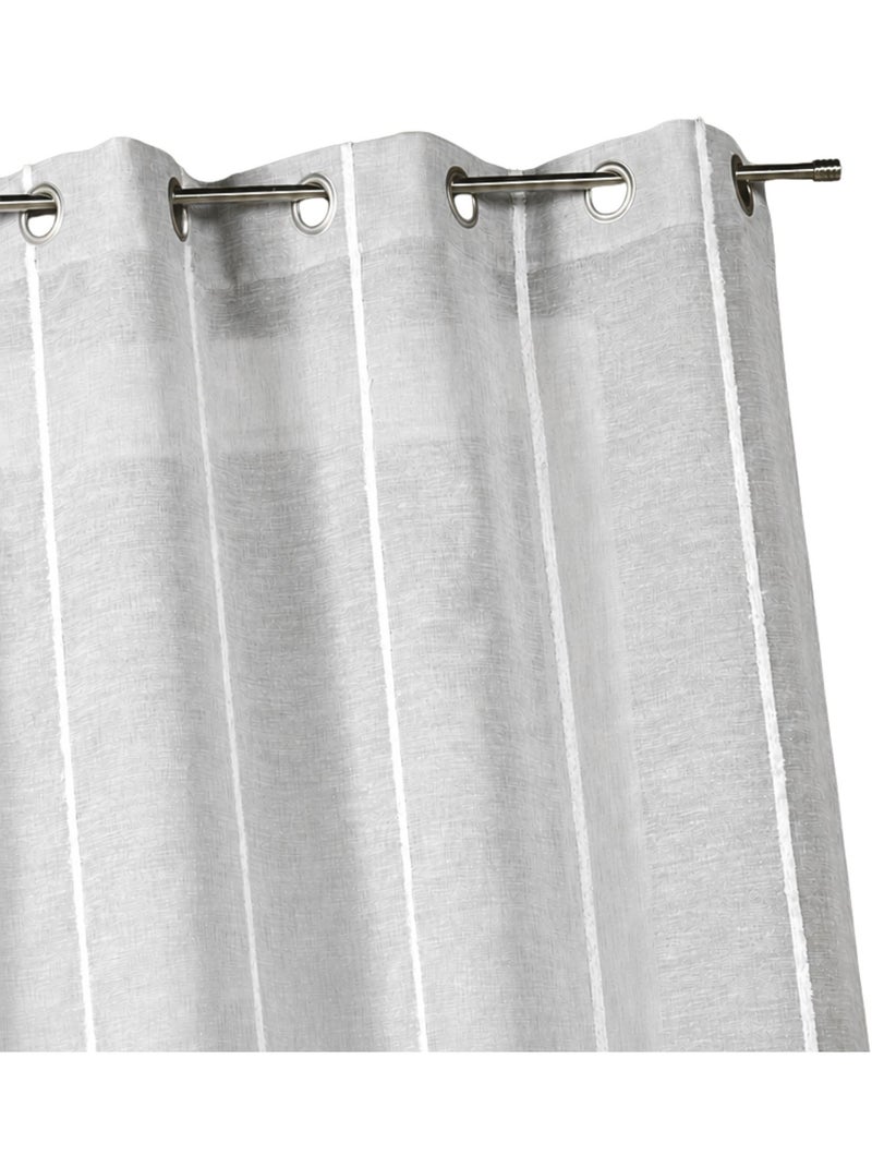 Voilage à fines rayures verticales Gris clair - Kiabi