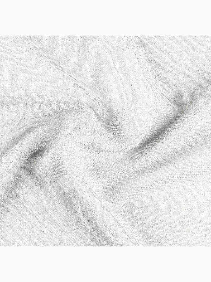 Voilage à galon fronceur  - effet bouclé Blanc - Kiabi