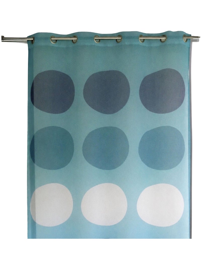 Voilage à motif de gros pois Bleu azur - Kiabi