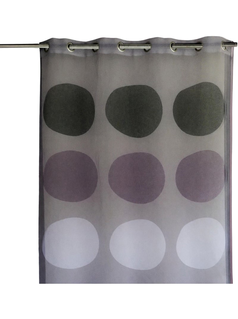 Voilage à motif de gros pois gris anthracite - Kiabi