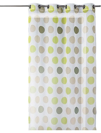 Voilage à motif de gros pois verts