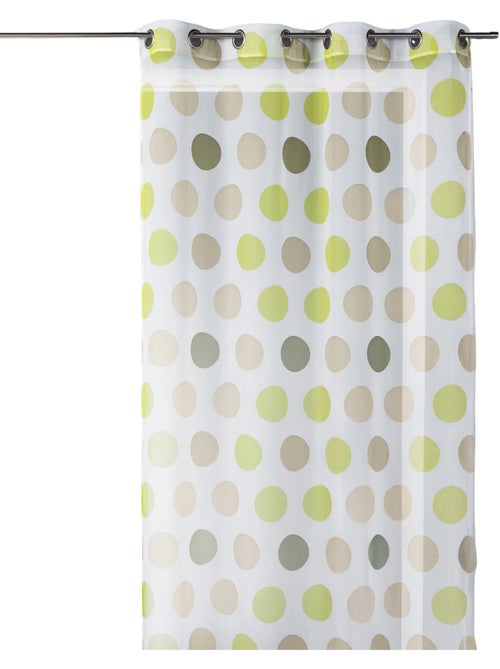 Voilage à motif de gros pois verts - Kiabi