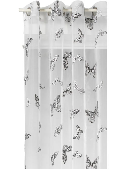 Voilage à œillets à motif papillons - Kiabi
