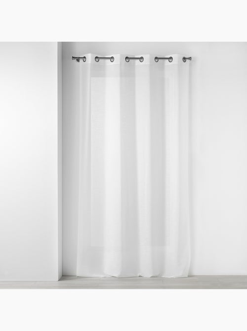 Voilage à œillets métal 140 x 240 cm – luminette unie luminea blanc - Kiabi Voilage à œillets métal 140 x 240 cm – luminette unie luminea blanc - Kiabi