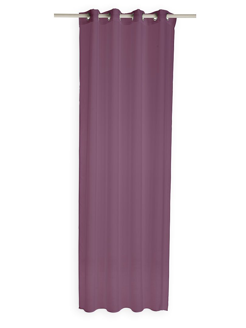 Voilage à oeillets violet - Kiabi