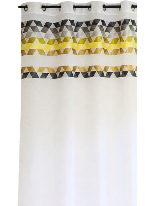 Voilage à parement haut motif de triangles - Kiabi
