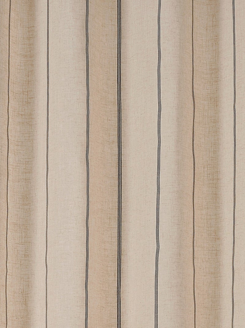 Voilage aux fines rayures noires Beige - Kiabi