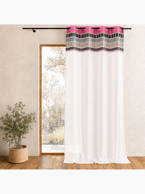 Voilage avec parement haut design - Kiabi