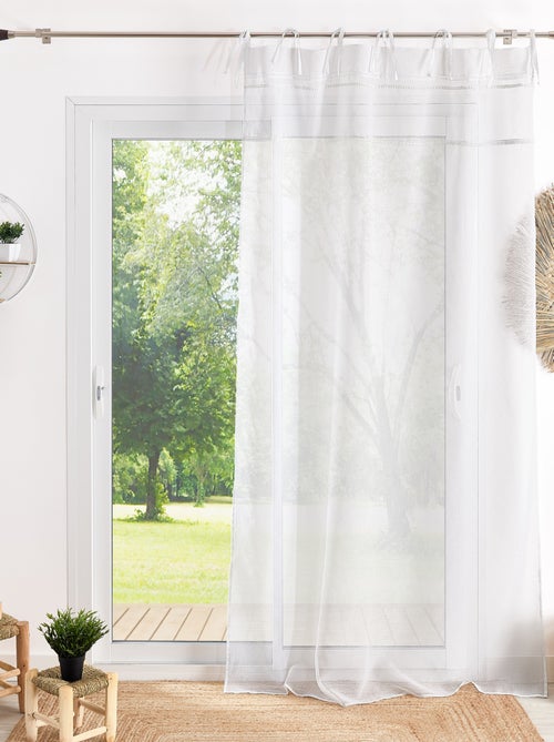 Voilage avec rubans macramé - Kiabi