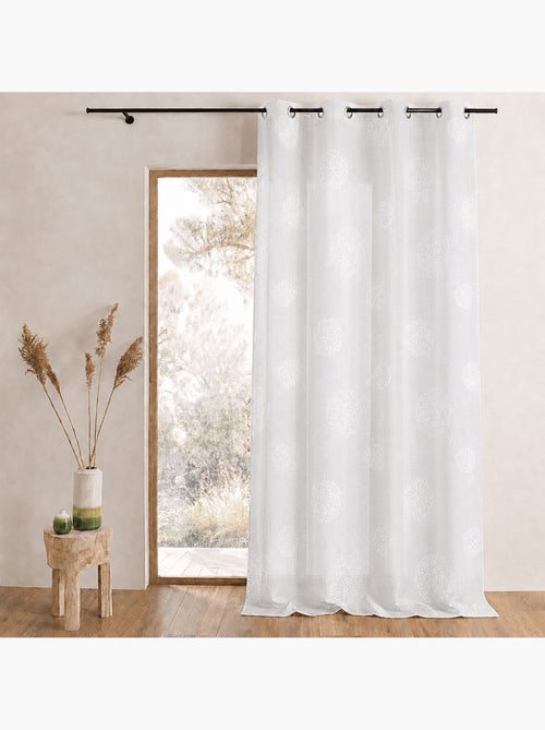 Voilage brodé à motifs de gros ronds en fils lurex - Kiabi