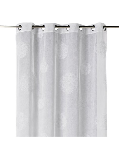 Voilage brodé à motifs de gros ronds en fils lurex - Kiabi