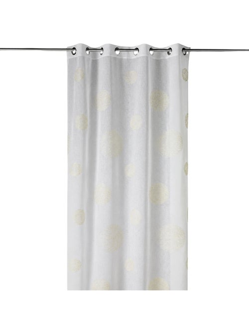 Voilage brodé à motifs de gros ronds en fils lurex - Kiabi