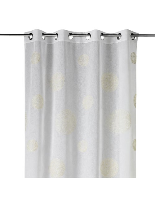 Voilage brodé à motifs de gros ronds en fils lurex - Kiabi