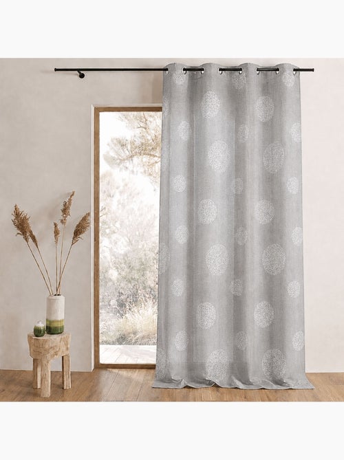 Voilage brodé à motifs de gros ronds en fils lurex - Kiabi