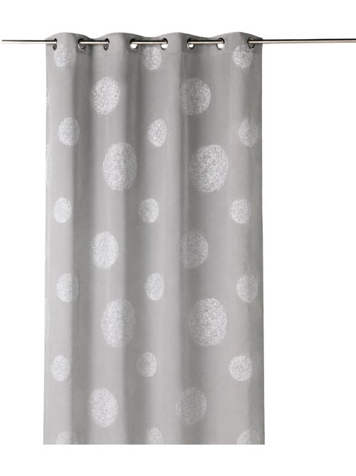 Voilage brodé à motifs de gros ronds en fils lurex - Kiabi