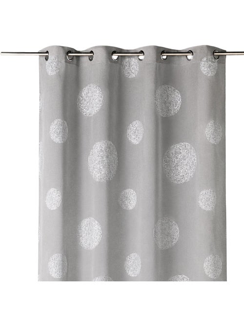 Voilage brodé à motifs de gros ronds en fils lurex - Kiabi