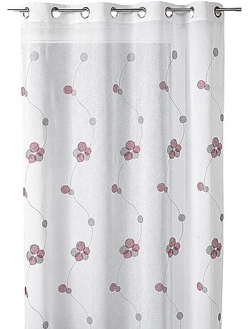 Voilage brodé à motifs de poids et lignes
