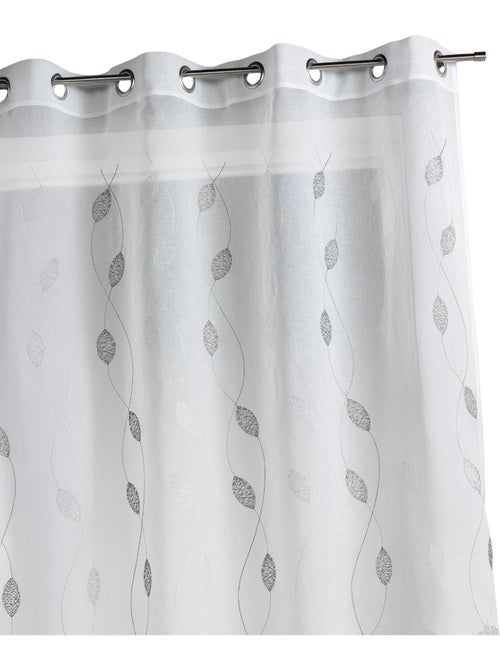 Voilage brodé à motifs feuilles - Kiabi