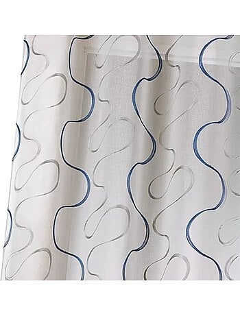 Voilage brodé à motifs ondulés