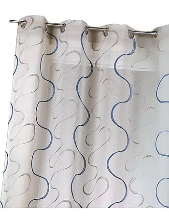 Voilage brodé à motifs ondulés