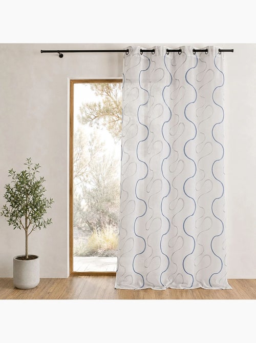 Voilage brodé à motifs ondulés - Kiabi
