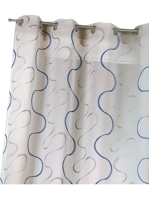 Voilage brodé à motifs ondulés - Kiabi