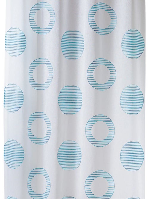 Voilage brodé à motifs ronds et cercles rayés - Kiabi