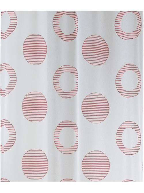 Voilage brodé à motifs ronds et cercles rayés - Kiabi