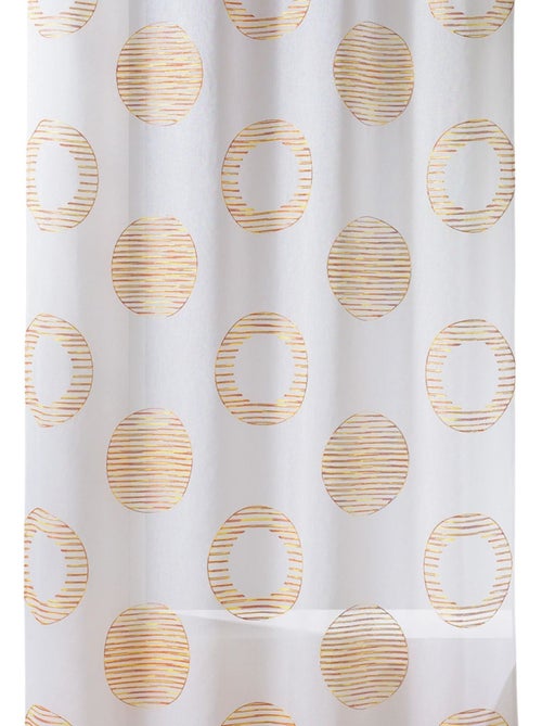 Voilage brodé à motifs ronds et cercles rayés - Kiabi