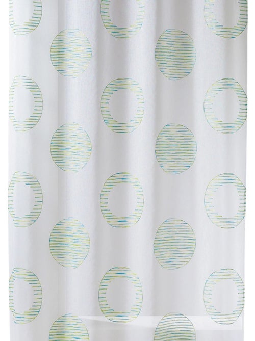 Voilage brodé à motifs ronds et cercles rayés - Kiabi