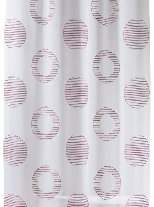 Voilage brodé à motifs ronds et cercles rayés - Kiabi