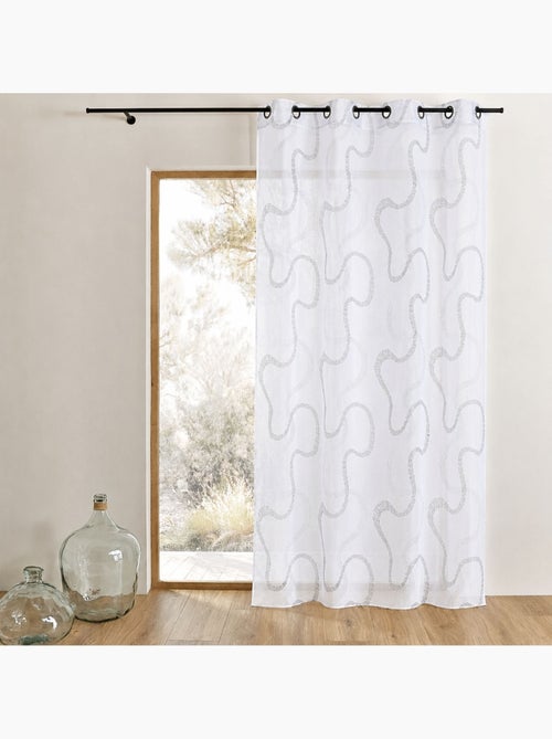 Voilage brodé à motifs zigzag - Kiabi