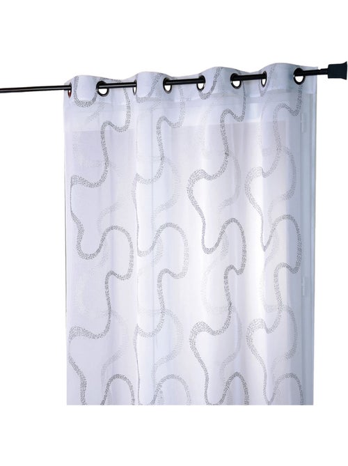 Voilage brodé à motifs zigzag - Kiabi
