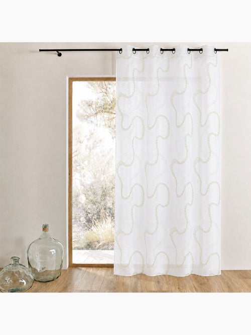 Voilage brodé à motifs zigzag - Kiabi