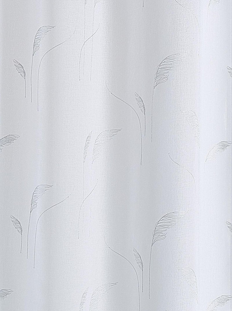 Voilage brodé de pampas Argent - Kiabi