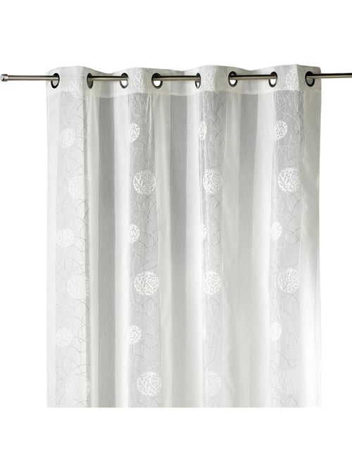 Voilage brodé en organza à motifs ronds - Kiabi