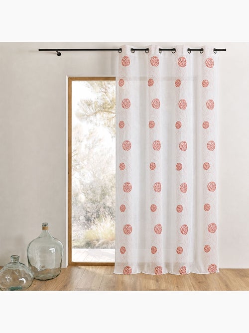 Voilage brodé en organza à motifs ronds - Kiabi