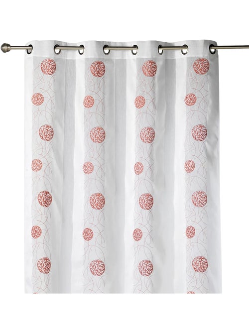 Voilage brodé en organza à motifs ronds - Kiabi