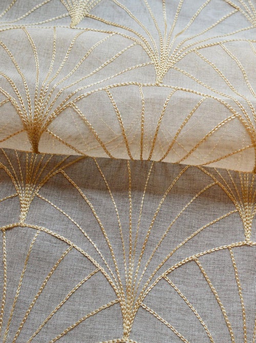 Voilage brodé style art déco - Kiabi