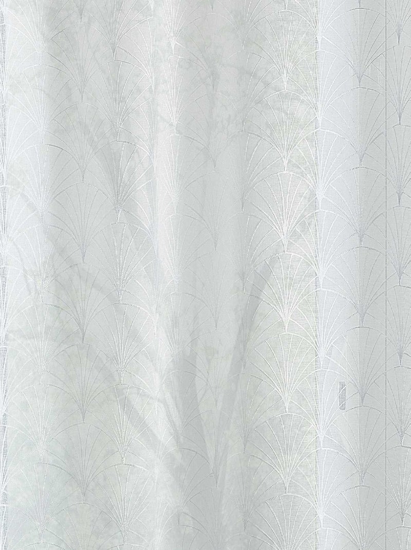 Voilage brodé style art déco Blanc - Kiabi