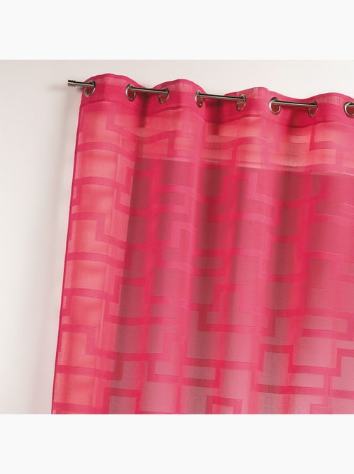 Voilage coloré flash motifs ton sur ton - Kiabi