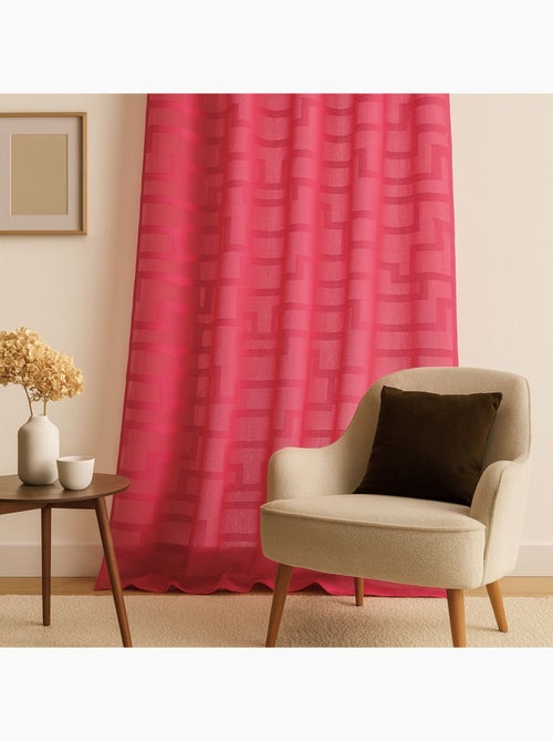 Voilage coloré flash motifs ton sur ton - Kiabi