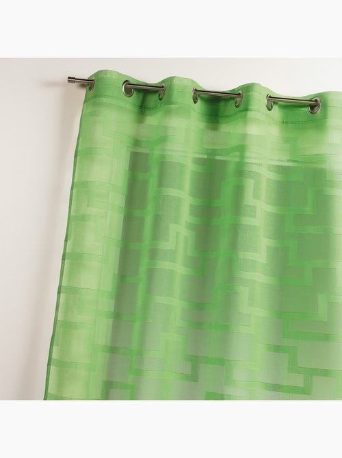 Voilage coloré flash motifs ton sur ton - Kiabi