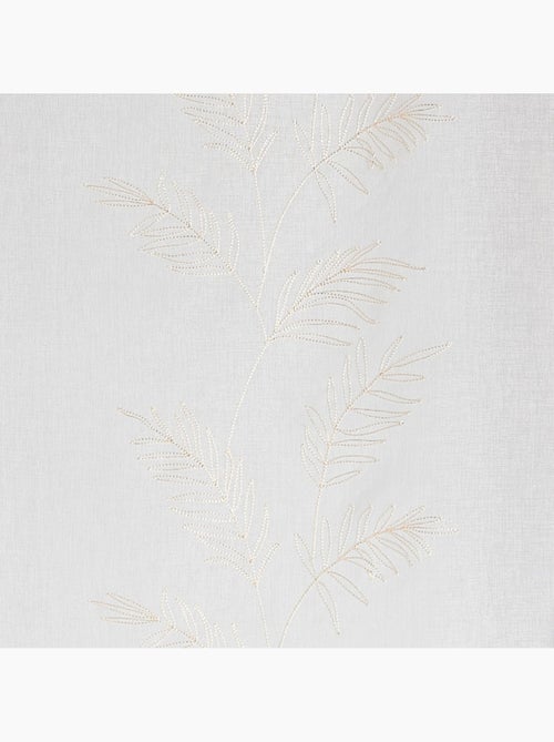 Voilage de fenêtre feuilles brodées - Kiabi