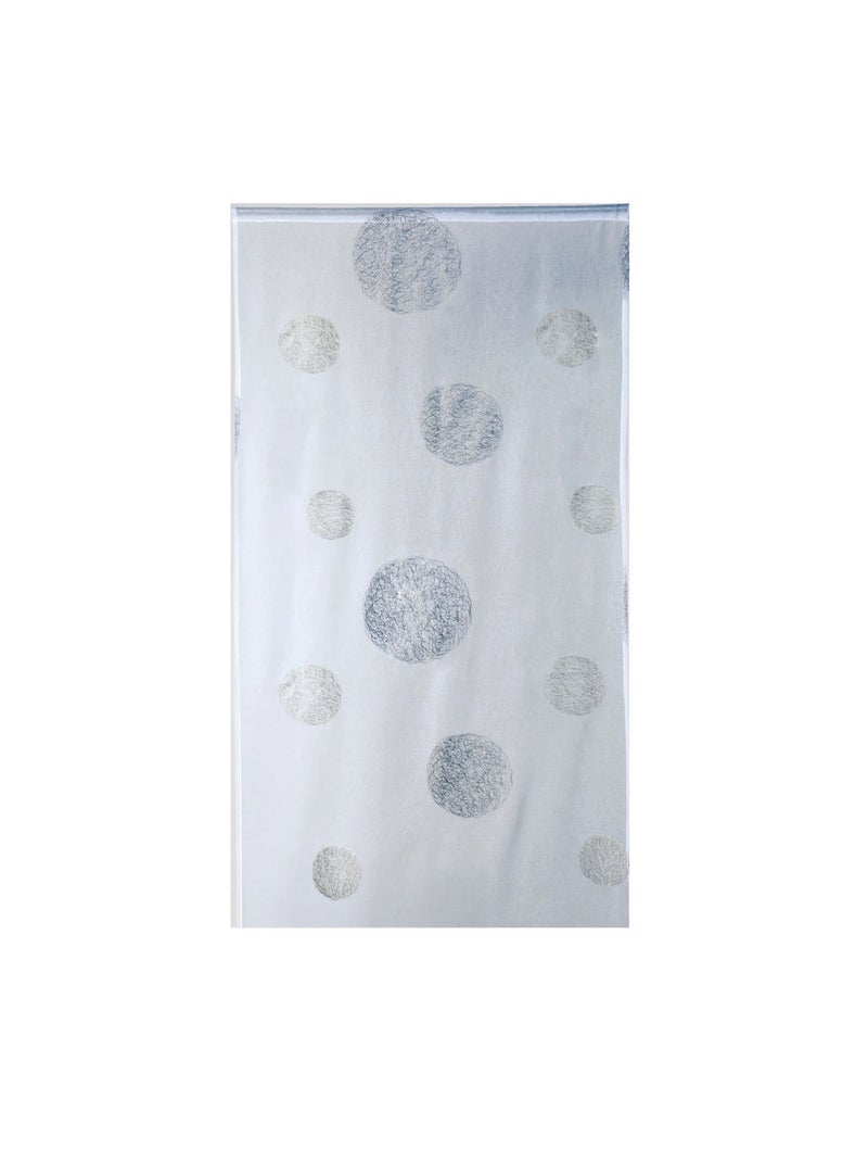 Voilage de fenêtre ronds brodés Blanc - Kiabi
