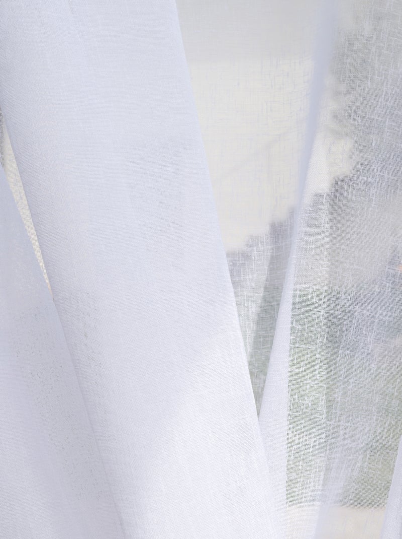 Voilage déperlant à oeillets Blanc - Kiabi