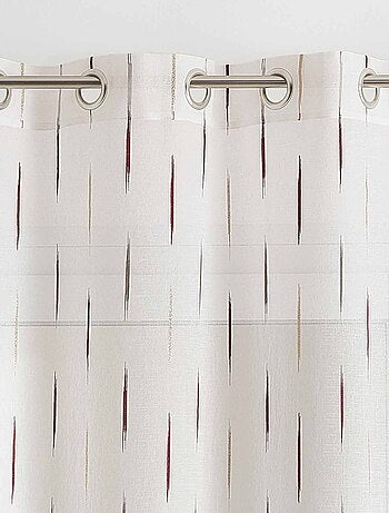 Voilage en étamine à jacquard rayé