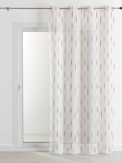 Voilage en étamine à jacquard rayé - Kiabi