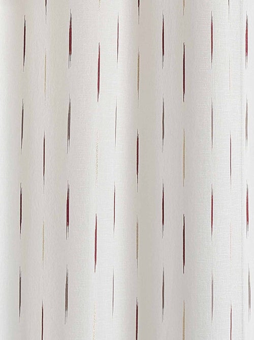 Voilage en étamine à jacquard rayé - Kiabi