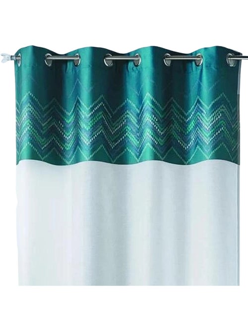 Voilage en jacquard avec parement à chevrons - Kiabi